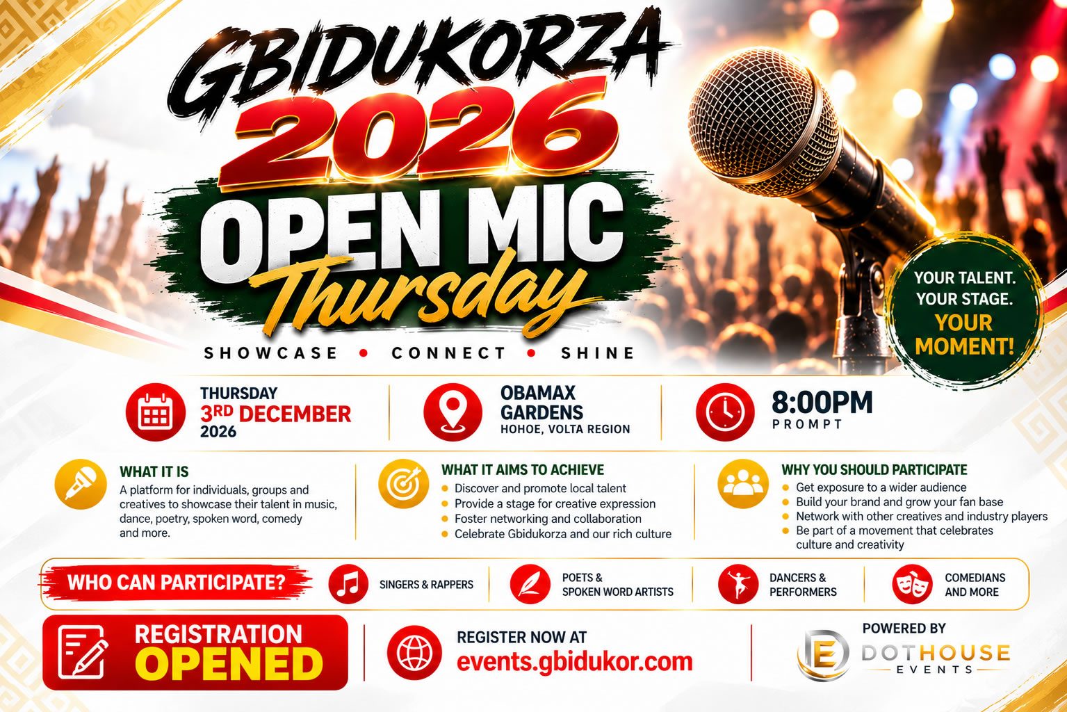 Gbidukor Open Mic Thursday 2026